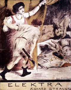 Richard Strauss, Illustration der Partitur von „Elektra“ von Louis Corinth, 1908. Privatsammlung Mailand von Lovis  Corinth