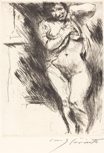 Akt mit hochgehobenem Hemd von Lovis Corinth