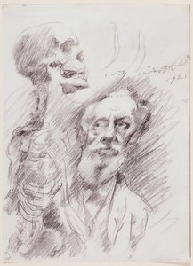 Anatom mit Skelett von Lovis Corinth