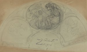 Fächerdesign [verso] von Lovis Corinth