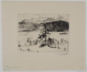 Lärche am Walchensee von Lovis Corinth