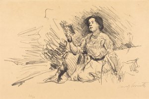 Lesendes Mädchen von Lovis Corinth