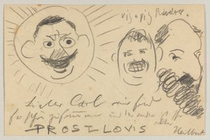Lovis Corinth an Carl Strathmann: Postkarte, Poststempel 12. Dezember 1902