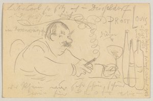 Lovis Corinth an Carl Strathmann: Postkarte, Poststempel 13. September 1907