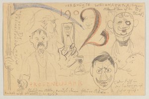 Lovis Corinth an Carl Strathmann: Postkarte, Poststempel 24. Dezember 1901