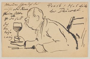 Lovis Corinth an Carl Strathmann: Postkarte, Poststempel 2. September 1902