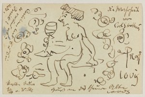 Lovis Corinth an Carl Strathmann: Postkarte, Poststempel 8. März 1906