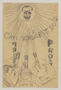 Lovis Corinth an Carl Strathmann: Postkarte, Poststempel 9. Januar 1910 von Lovis Corinth