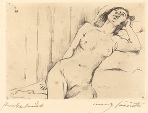 Ruhende Dreiviertel Akt, 1911