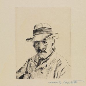 Selbstbildnis im Strohhut von Lovis Corinth