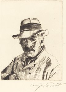 Selbstbildnis im Strohhut