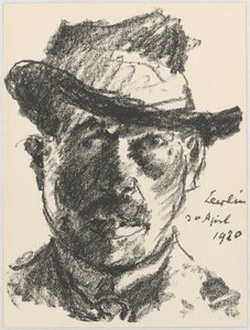 Selbstporträt mit Schlapphut von Lovis Corinth