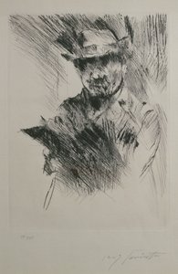 Selbstporträt, ca. 1920-21 von Lovis Corinth