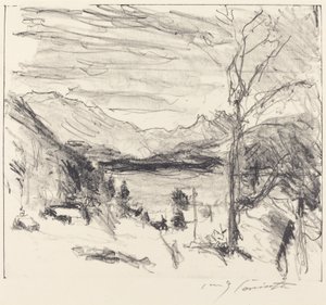 Walchensee im Nebel, 1920