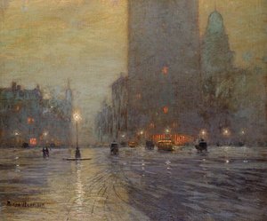 Madison Square, regnerische Nacht