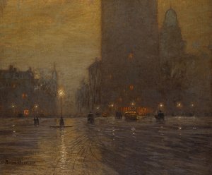 Madison Square, regnerische Nacht