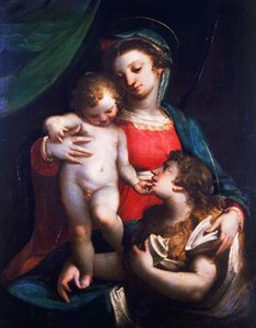 Madonna mit Kind und Maria Magdalena von Luca Cambiaso
