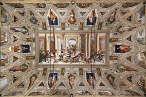 Die Geschichte von Odysseus (die Rückkehr), Decke des Salone Cambiaso von Luca Cambiaso