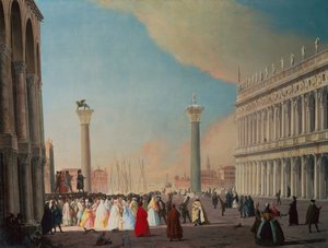 Die Piazzetta, Venedig, Blick nach Süden von der Fassade von San Marco