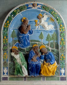 Christus am Ölberg. Keramik bemalt und glasiert von Luca della Robbia (15. Jahrhundert), Paris, Louvre von Luca Della Robbia