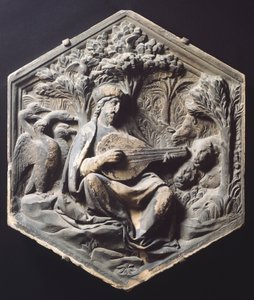 Musik (Orpheus) von Luca Della Robbia