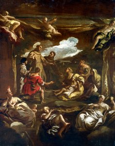 Der heilige Antonius von Padua heilt einen jungen Mann, ca. 1654-1705 von Luca Giordano