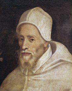 Porträt von Papst Paul III. (1468-1549), Gemälde von Luca Longhi (1507-1580) von Luca Longhi