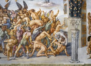 Verdammte in der Hölle, aus dem Freskozyklus Jüngstes Gericht