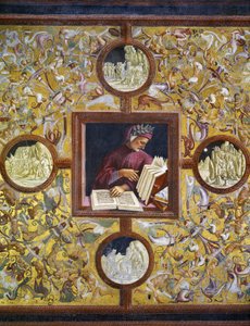 Dante Alighieri, Porträt aus dem Zyklus Illustre Persönlichkeiten von Luca Signorelli
