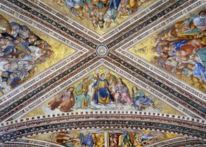 Märtyrer, Patriarchen, Kirchenlehrer und Jungfrauen von Luca Signorelli