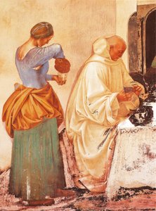 Geschichten von St. Benedikt, Fresko im Kreuzgang von St. Benedikt, Abtei von Monte Oliveto Maggiore von Luca Signorelli