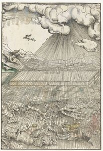 Sintflut und Arche Noahs von Lucas Cranach