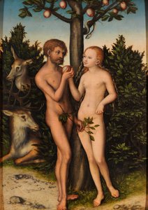 Adam und Eva (Der Sündenfall) von Lucas Cranach the Elder