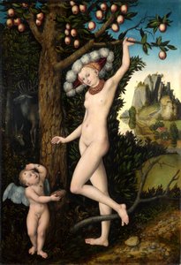 Amor beklagt sich bei Venus von Lucas Cranach the Elder