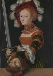 Judith mit dem Haupt des Holofernes von Lucas Cranach the Elder