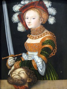 Judith mit dem Haupt des Holofernes von Lucas Cranach the Elder