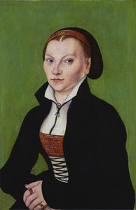 Katharina von Bora, Halbfigur, nach links gewandt von Lucas Cranach the Elder
