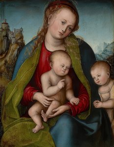 Madonna und Kind mit dem Johannesknaben von Lucas Cranach the Elder