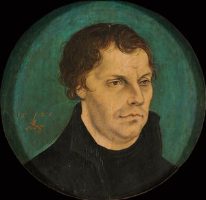 Porträt von Martin Luther 1483-1546, 1525 von Lucas Cranach the Elder