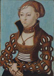 Porträt von Prinzessin Maria von Sachsen mit Brautkrone von Lucas Cranach the Elder