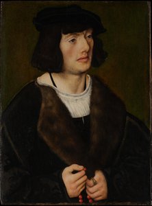 Porträt eines Mannes mit einem Rosenkranz von Lucas Cranach the Elder