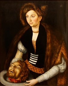Salome mit dem Haupt Johannes des Täufers von Lucas Cranach the Elder
