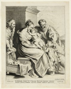 Die Heilige Familie mit der heiligen Elisabeth und dem kleinen Johannes dem Täufer