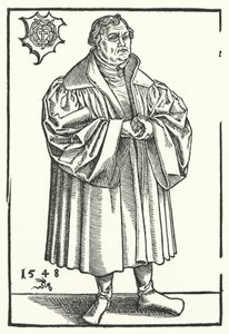 Der deutsche protestantische Reformator Martin Luther im späteren Leben von Lucas the Elder (after) Cranach