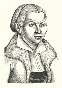 Katharina von Bora, Ehefrau des deutschen protestantischen Reformators Martin Luther von Lucas the Elder (after) Cranach
