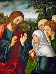 Der Abschied Christi von seiner Mutter von Lucas the Elder Cranach