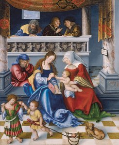 Die Heilige Sippe (sogenanntes Torgauer Altarbild) zentrale Tafel von Lucas the Elder Cranach