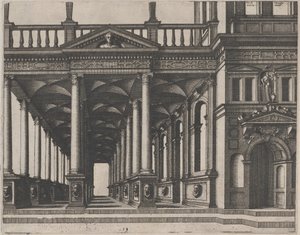 Offene Halle, gestützt von korinthischen Säulen