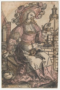 Spinnende Frau