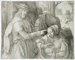 Christus erscheint der heiligen Maria Magdalena als Gärtner von Lucas van Leyden